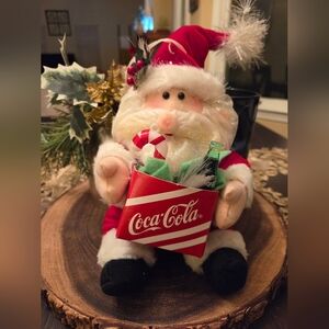 Coca Cola Festive Santa with Changing Color LED Light Strands